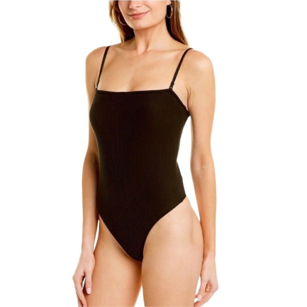 Good American Ottoman Seamless Ribbed Cheeky Bodysuit sz S